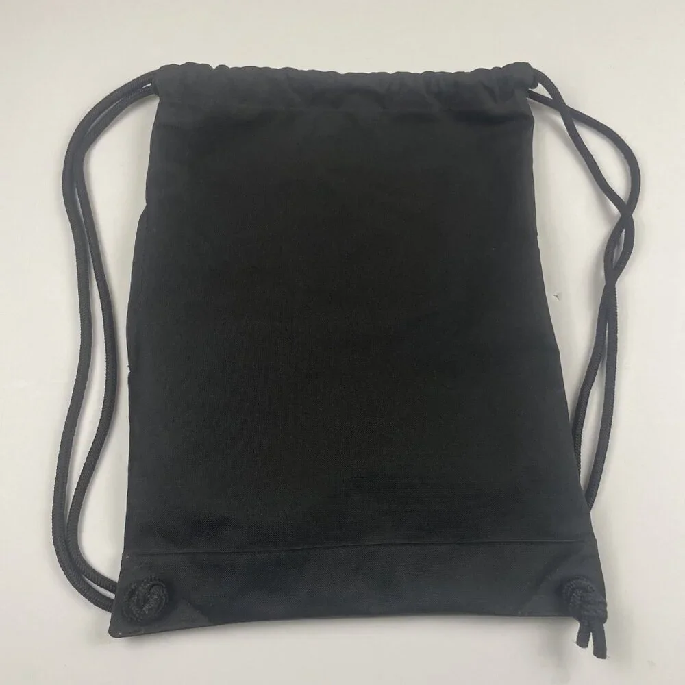 Billabong Drawstring Backpack Gym Sports Yoga Black Gray Canvas
